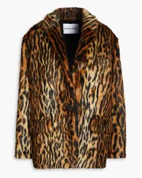 STAND Jacke aus Kunstfell mit Leopardenprint Animal-print