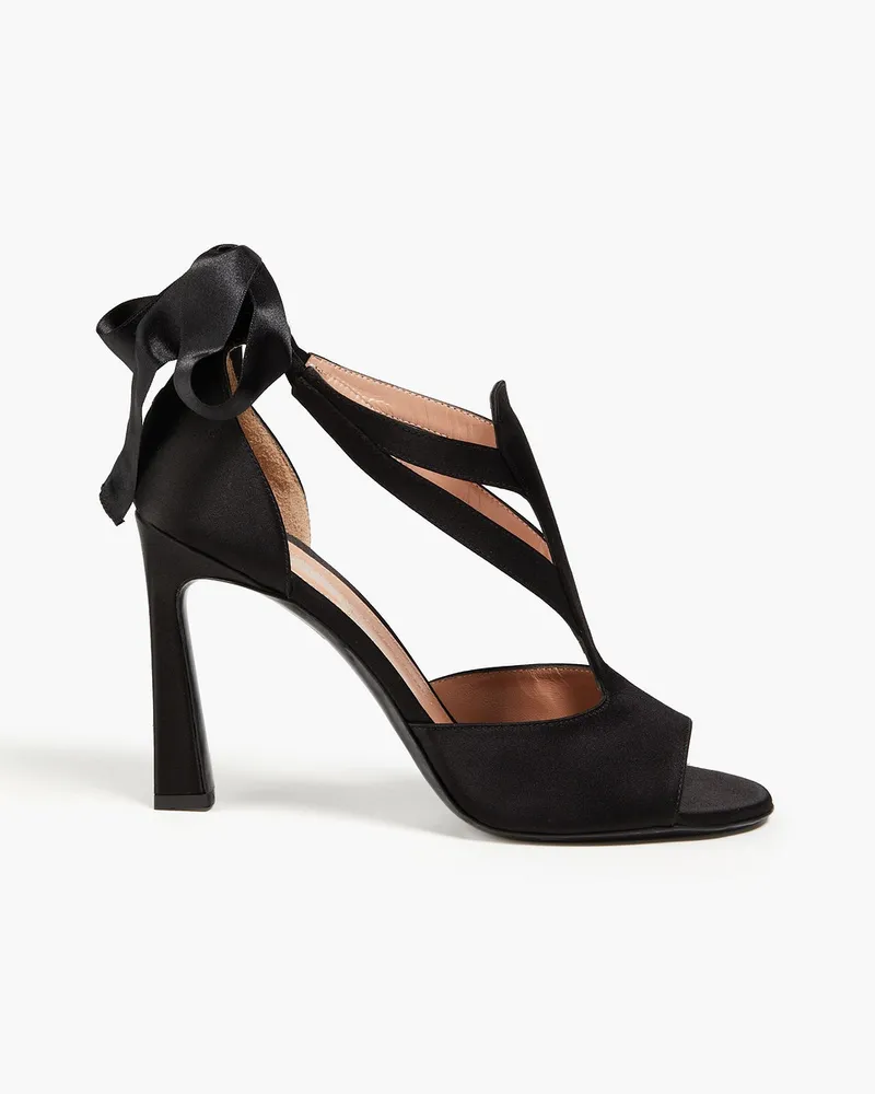 Alberta Ferretti Sandalen aus Satin Schwarz