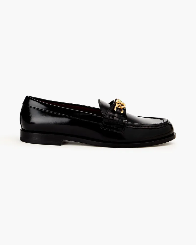 Valentino Garavani VLogo Chain Loafers aus Leder Schwarz