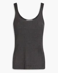 Acne Studios Tanktop aus einer gerippten Leinenmischung Grau