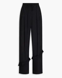 3.1 phillip lim Hose mit weitem Bein aus Cady mit Rüschen Schwarz