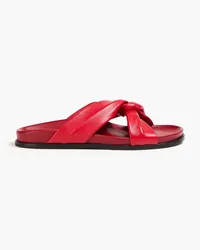 Elleme Sandalen aus Leder mit Twist-Detail Rot