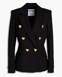 Moschino Doppelreihiger Blazer aus einer Baumwollmischung Schwarz