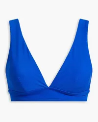 BONDI BORN Violet Triangel-Bikini-Oberteil Blau