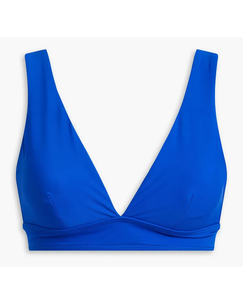 BONDI BORN Violet Triangel-Bikini-Oberteil Blau