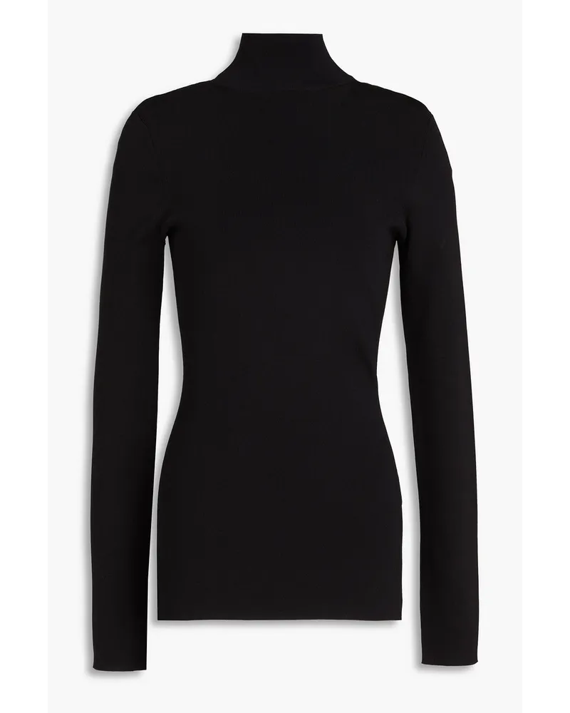 Victoria Beckham Rollkragenpullover aus Stretch-Strick Schwarz