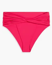 Magda Butrym Hoch sitzendes Bikini-Höschen mit Twist-Detail an der Vorderseite Pink