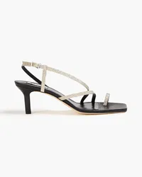 Elleme Slingback-Sandalen aus Leder mit Glitter-Finish Metallic