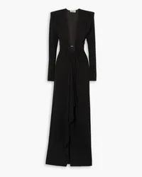 Alexandre Vauthier Robe aus Stretch-Jersey mit Verzierung Schwarz