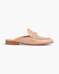 Gianvito Rossi Belem Slippers aus Leder Pink