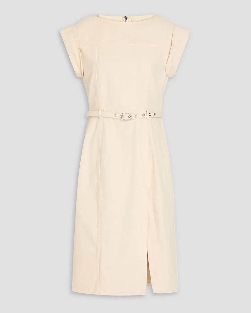 3.1 phillip lim Belted denim midi dress Weiß