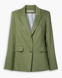 Veronica Beard Sevi Blazer aus Twill aus einer Leinenmischung Grün