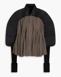 Rick Owens Jacke aus Wolle und Shell mit Falten Neutral