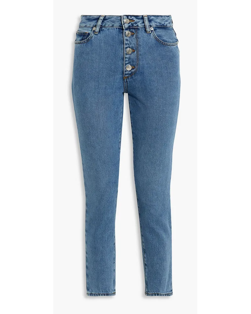 IRO Nevy hoch sitzende Jeans mit schmalem Bein Blau