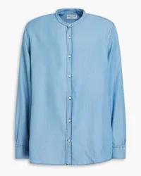 Officine Generale Hemd aus Lyocell-Chambray Blau