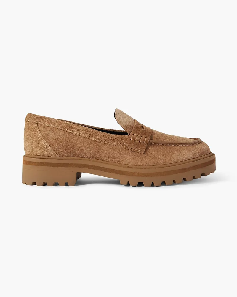 Reformation NET SUSTAIN Agathea Loafers aus Veloursleder Braun