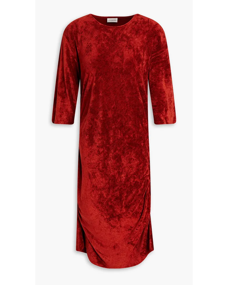 By Malene Birger Gerafftes Kleid aus Chenille Rot