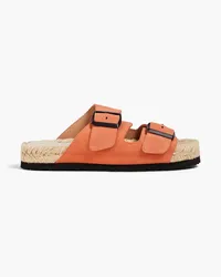 Manebí Espadrille-Sandalen aus Veloursleder Orange