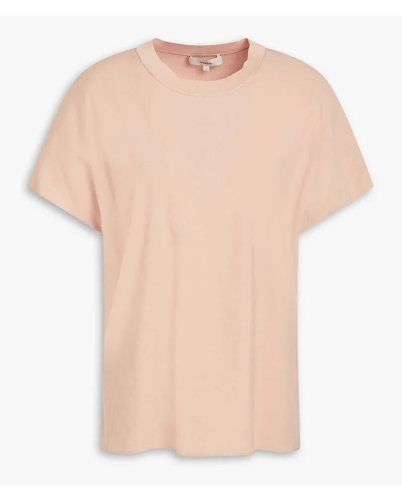 Vince T-Shirt aus einer Leinenmischung Pink