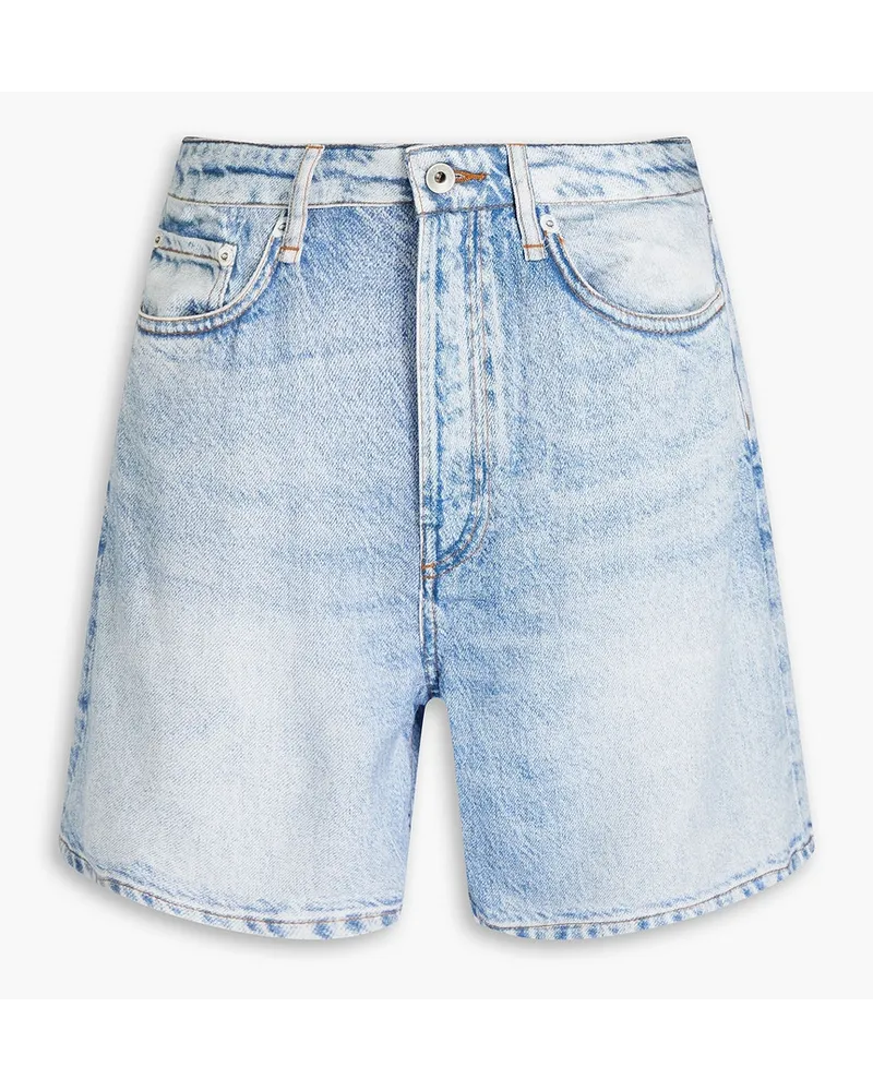 Rag & Bone Maya bedruckte Shorts aus Tencel Blau