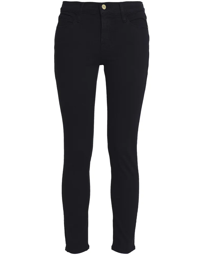 Frame Denim Mid-rise skinny jeans Schwarz