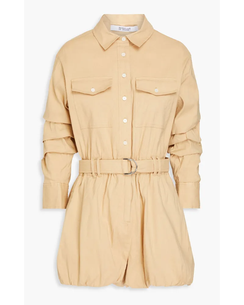 Derek Lam Playsuit aus einer Leinenmischung mit Gürtel Neutral