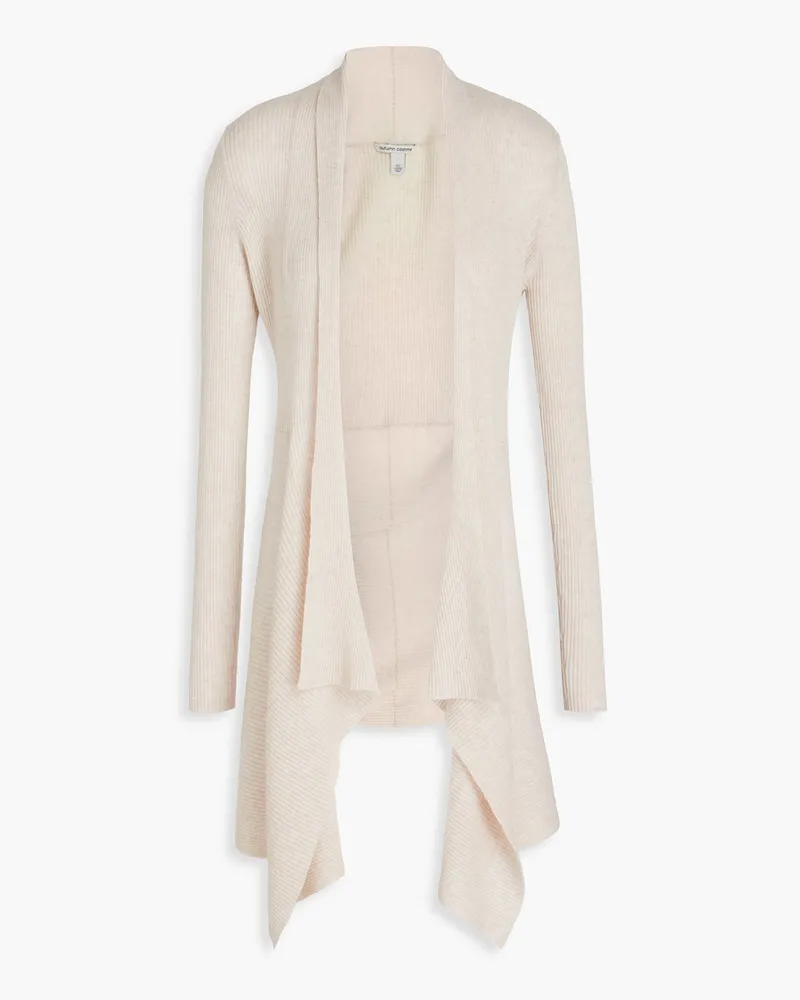 Autumn Cashmere Gerippter Cardigan aus Kaschmir Neutral