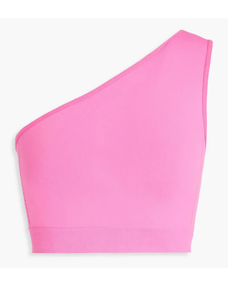 Rick Owens Cropped Oberteil aus Stretch-Strick mit asymmetrischer Schulterpartie Pink
