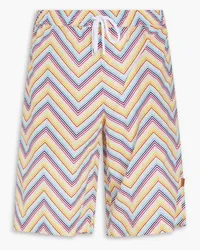 Missoni Bedruckte Shorts aus Baumwollpopeline Gelb