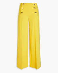 Moschino Hose mit weitem Bein aus Crêpe Gelb