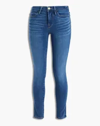 Frame Denim Tief sitzende Skinny Jeans Blau