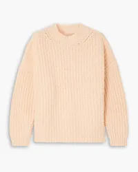 Lauren Manoogian Shaker Pullover aus einer gerippten Baumwollmischung Pink