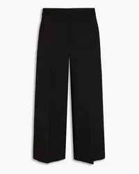 Theory Cropped Hose mit weitem Bein aus Twill Schwarz