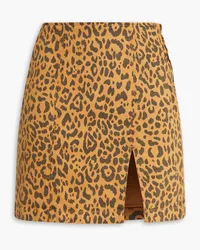 Mother Minirock aus Denim mit Leopardenprint Animal-print