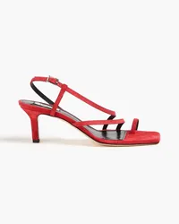 Elleme Slingback-Sandalen aus Veloursleder Rot