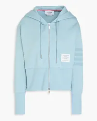 Thom Browne Hoodie aus Baumwolle mit Streifen Blau