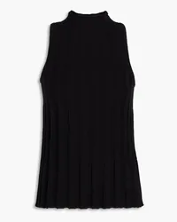 3.1 phillip lim Ribbed wool and cotton-blend top Schwarz