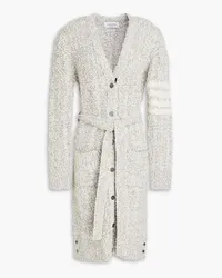 Thom Browne Cardigan aus Bouclé-Strick aus einer Baumwollmischung Grau