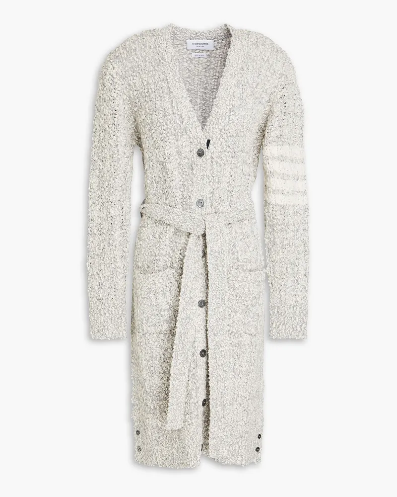 Thom Browne Cardigan aus Bouclé-Strick aus einer Baumwollmischung Grau