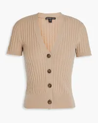 James Perse Cardigan aus geripptem Kaschmir Neutral