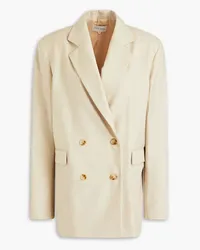 Loulou Studio Doppelreihiger Blazer aus Woll-Twill Neutral