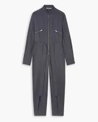 Stella McCartney Brielle Jumpsuit aus einer Wollmischung mit Gürtel Grau