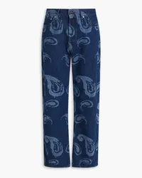 Jacquemus De Nimes Jeans aus Denim mit Paisley-Print Blau