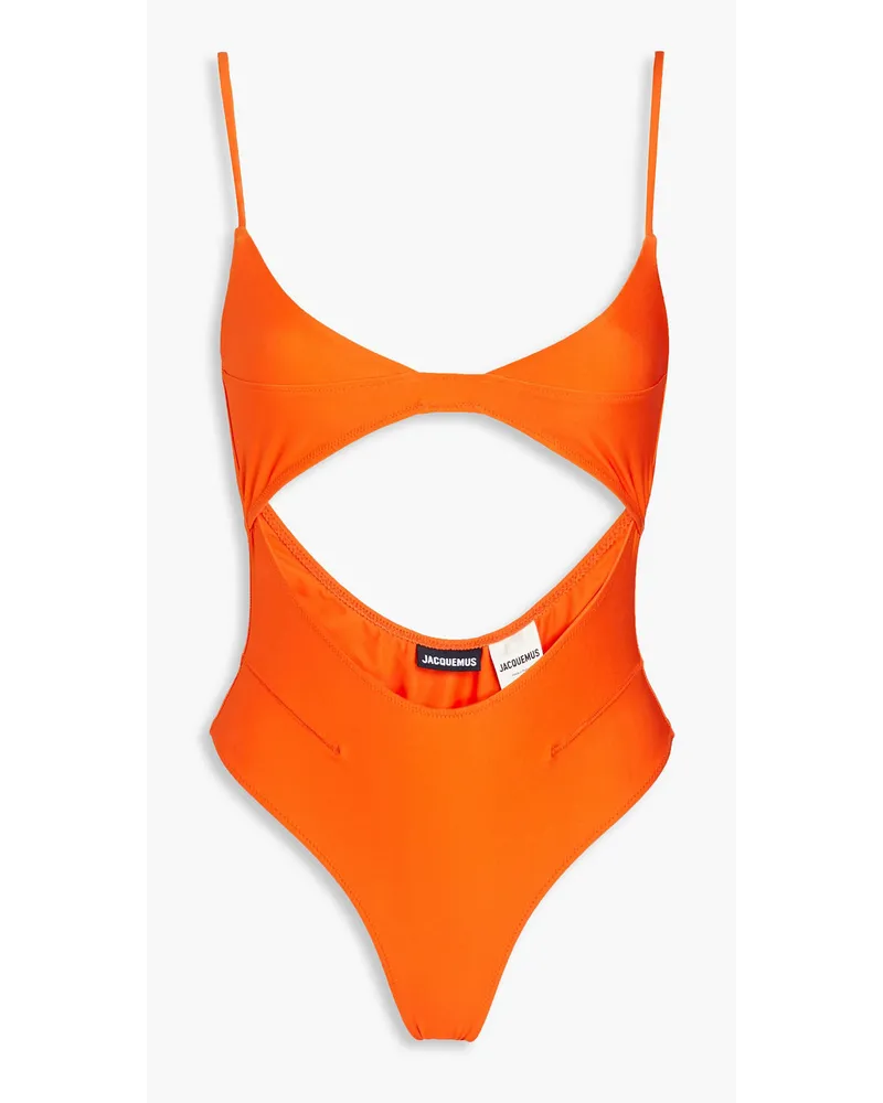 Jacquemus Aranja Badeanzug mit Cut-outs Orange