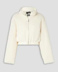 ROTATE Birger Christensen Teddy wendbare Jacke aus Shearling-Imitat und recyceltem Shell Weiß