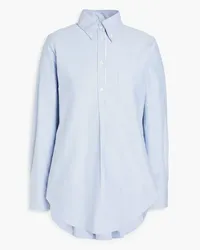 Thom Browne Hemd aus Baumwoll-Oxford Blau