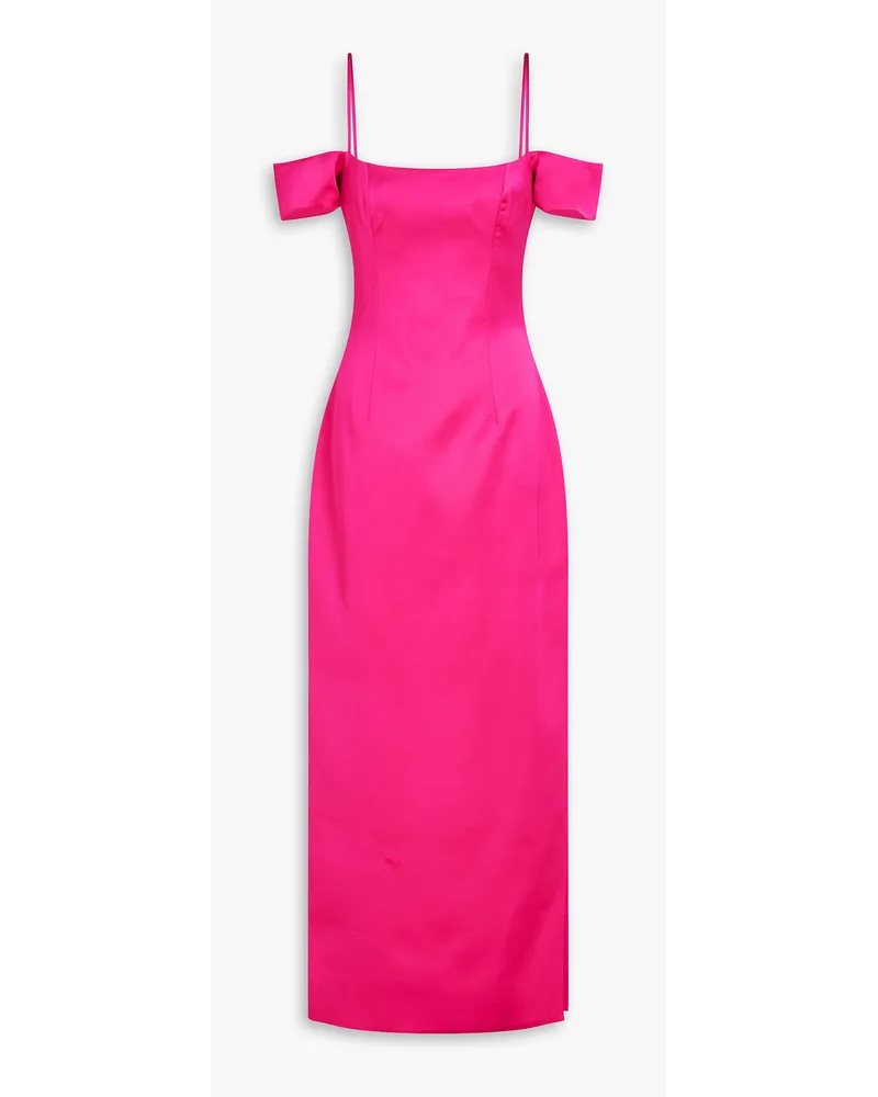 RASARIO Maxikleid aus Twill mit Cut-outs Pink