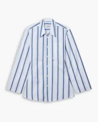 Our Legacy Daisy striped cotton-poplin shirt Blau