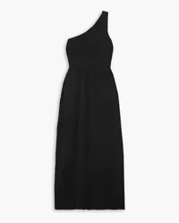 Matteau asymmetrisches Maxikleid aus Stretch-Strick Schwarz