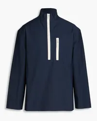 Jacquemus Le Haut Vanilla Jacke aus Twill aus einer Baumwollmischung mit halblangem Reißverschluss Blau